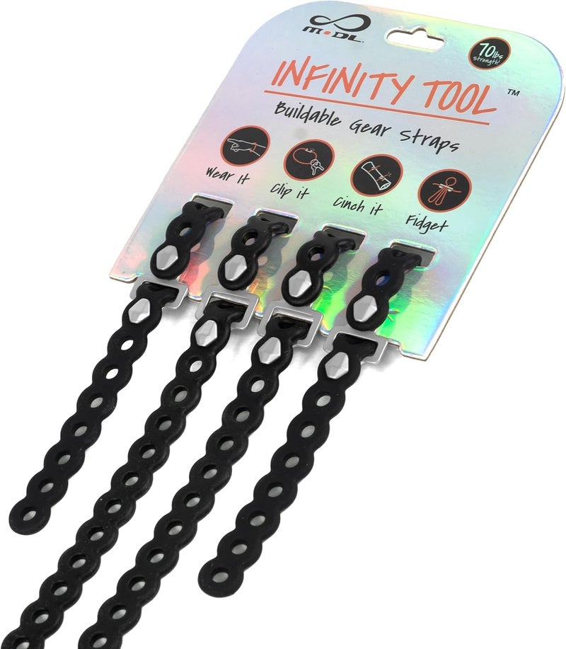 MDL Infinity Tool™ 2.0 Modular Straps (4-Pack) - Flexible Multi-Tool, Gear Strap, Wearable Gadget for Outdoor Adventure, Survival, Camping, Travel, EDC - Image 1